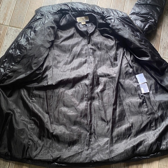 Michael Kors Shiny Black Puffer Coat - Picture 8 of 8